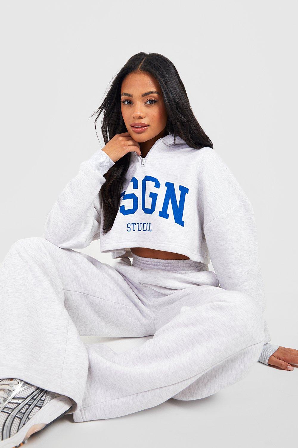 Dsgn Studio Half Zip Hoodie Straight Leg Tracksuit